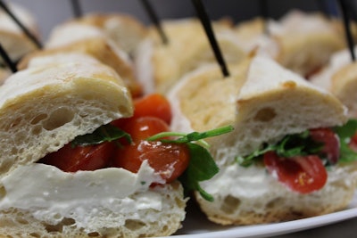 tomato and mozzarella sandwich platters