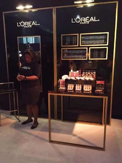 L'Oréal will offer touch-ups at its black-and-gold makeup stations.