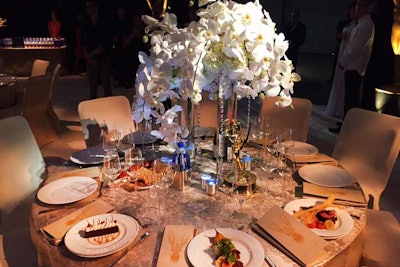 Tabletop arrangements will vary throughout the space for the pair of parties, billed as the largest formal sit-down dinners in the United States.