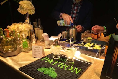 Patrón will pour its spirits, creating a signature cocktail known as the Emmy.