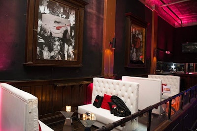 For the Comcast Spotlight holiday party in November 2014, Camp Hill, Pennsylvania-based catering and events company JDK Group researched the disco era to help incorporate elements into the decor, such as the black-and-white photo collages on the walls of the Chameleon Club in Lancaster, Pennsylvania.