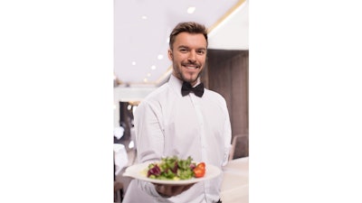 Our Waiter Providing Food Service - French Service Private Wedding