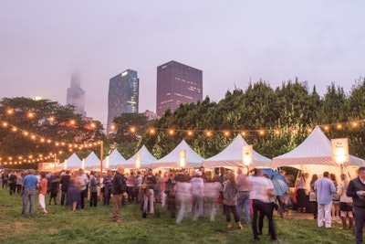 After the festival's Saturday run, the 'Toast and Taste' event took place in Grant Park from 7 p.m. to 9:30 p.m. The event—which required separate, $225 tickets—featured live music, drinks, and dishes from out-of-town chefs such as Tim Love and Jonathan Waxman.