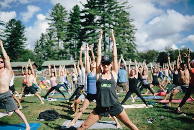Yoga was one of the many activities guests could choose to do while at camp.