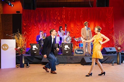 A pair of dancers taught guests how to perform period dances such as the Foxtrot and Lindy Hop at the Weeksville Historical Center's fund-raising event in Brooklyn in June.