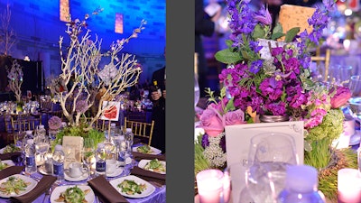 Tall and low centerpieces for 2013 HealthCorps Gala