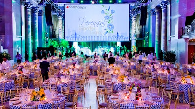 The tables are set for the 2015 HealthCorps Gala, hosted at Cipriani Wall St.