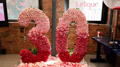 Grand 30 composed of 1200+ roses for Jurlique's 2015 anniversary celebration
