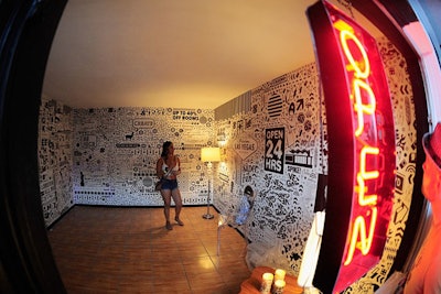 The vacant Town Lodge was transformed into an “Art Motel” pop-up experience.