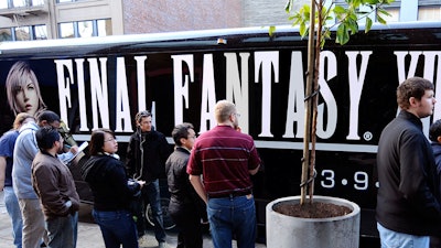 For Final Fantasy XIII we created a locations-announced-via-Twitter bus tour to amp up buzz