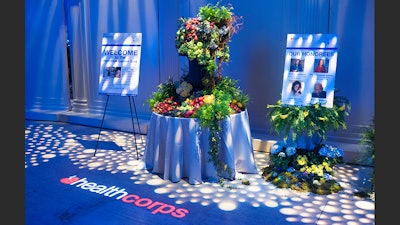 Grand fruit display at the 2015 HealthCorps Gala