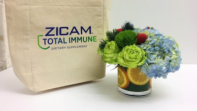 Zicam gift mailing with fresh fruit elements for health & wellness editors, 2015