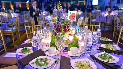 Close-up of naturalistic centerpiece at HealthCorps Gala 2013, hosted at Gotham Hall