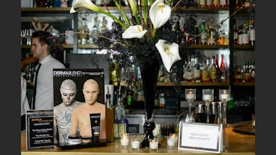 Dramatic bar arrangement for Dermablend launch, 2013