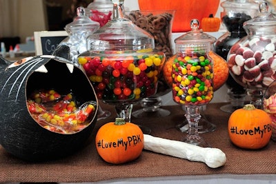 In September 2014, Pottery Barn Kids threw a Halloween bash at the Mondrian Los Angeles and used mini pumpkins to promote the event's hashtag, #LoveMyPBK.