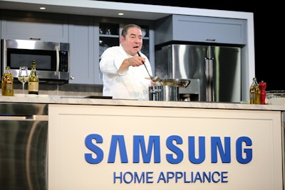 At the two-day Grand Tasting, culinary demonstrations took place on a stage outfitted with the brand's appliances.