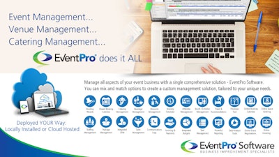 EventPro customized venue, event, and catering management software. Cloud or on-site installations available.