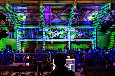 'Walking the Monster' bathed Fenway Park in colorful lights.