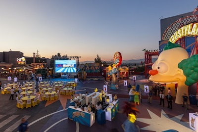 Krustyland at Universal Studios served as an appropriate venue for The Simpsons' 27th season premiere.