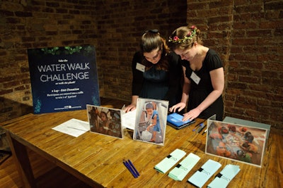 The teams were called on to participate in various challenges that required donations. For $20, attendees could try the Water Walk Challenge. Used at Unicef events in the past for educational purposes, the exercise lets guests walk a lap carrying 10-gallon water jugs, which is a task that children around the world face daily.