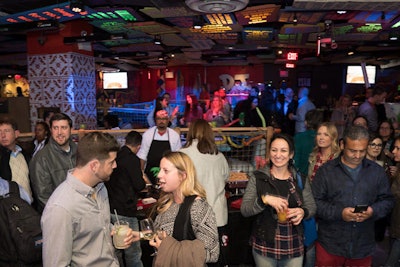 Attendees mixed and mingled at the expo preparty at Señor Frogs.