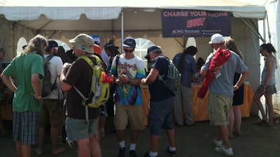 Cell Phone Concierge Service in Action at Music Festival
