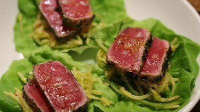 Fresh Ahi Tuna on Bib Lettuce