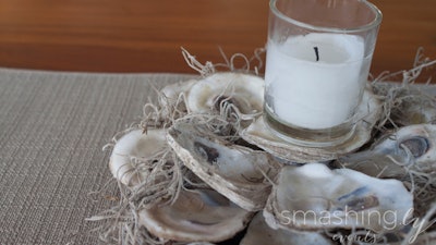 Oyster Shell Candle Display