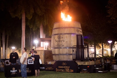 To attract attention, large flames shot out of the top of the barrel whenever there were not people inside.