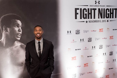 Actor Michael B. Jordan attended the event along with his castmates of the new boxing movie Creed, the latest installment of the Rocky series.
