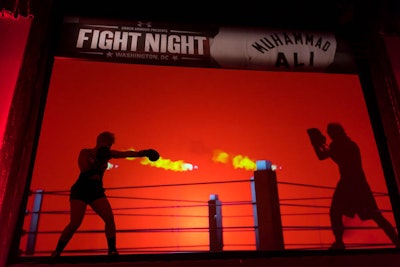 Shadow boxing provided visually interesting and on-theme entertainment between matches.