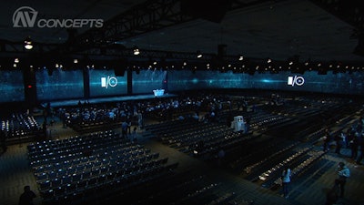 As the keynote creative director and designer, AV Concepts collaborated closely with Google on the scenic design, stage design and show content for Google I/O.