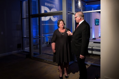 BizBash C.E.O and founder David Adler interviewed honoree Lisa Block prior to the ceremony.