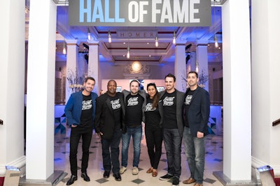 The Event Farm registration team gathered together for a photo prior to the start of the event. The team included (pictured, left to right) Brennan McReynolds, Matthew James, Craig Harmon, Aashna Kishore, Ben Dickey, and Ryan Cummings.