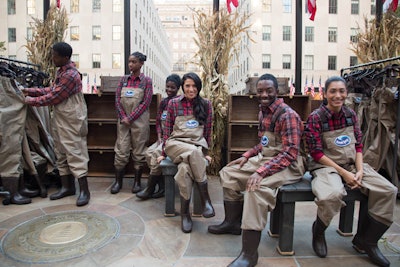 To remain on point and in keeping with the event theme, Ocean Spray team members donned branded waders over their rustic plaid shirts.
