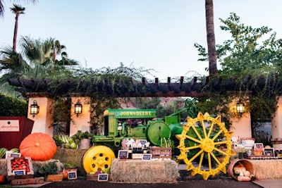 At the inaugural Desert to Dish, a partnership between Omni Hotels and the James Beard Foundation, a display featured farming partners who helped with the event.