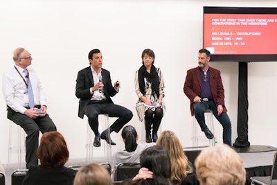 David Adler of BizBash moderated a morning workshop panel featuring Chris Kelly of Convene, Cathi Culbertson of Forbes, and Jeff Kalpak of Barkley Kalpak Agency.