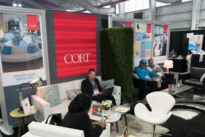 CORT Event Furnishings provided a lounge for guests to recharge during the expo.