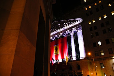 While the financial district typically quiets down after rush hour, the October 20 affair at 23 Wall Street added to an already unusually traffic-heavy night, thanks in large part to Ferrari erecting its display of vehicles directly across the street as it prepared to go public at the New York Stock Exchange the next morning.