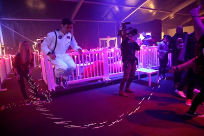 Aside from cocktails, the event also has various games and activities for attendees including glow-in-the-dark jump rope.