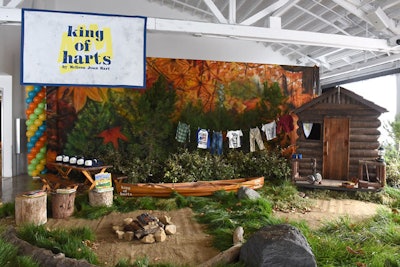 For new sponsor King of Harts, organizers set up an area meant to resemble a camp site in Lake Tahoe.