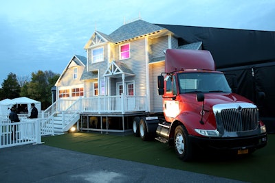 The tour, which features a custom-built house atop a red truck branded with Bacardi's bat logo, kicked off on October 31 in Philadelphia.