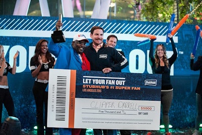 The unofficial mascot of the Los Angeles Clippers, known as Clipper Darrell, took home the title of 'L.A.’s biggest sports fan,' along with a $5,000 StubHub gift certificate.
