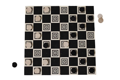 Help a road warrior pass time with travel checkers, $160, from New York’s Cooper Hewitt Smithsonian Design Museum. Designed by art and design company Fredericks & Mae, the set measures 13 by 13 inches and has a silk-screened playing surface and a storage compartment for game pieces.