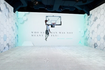 'During the N.B.A. All-Star festivities in New York in February, Nike's 'the Last Shot' installation by AKQA and production company Stardust felt like you stepped into a video game—or maybe Space Jam. It was a truly immersive experience that allowed fans to recreate two of Michael Jordan's most famous shots with a live announcer providing personalized play-by-play, crowd reactions (complete with 'boos'), and lots of throwback looks—including big mustaches and mullets for the 1982 N.C.A.A. Championship scenario.' —Michele Laufik, style editor