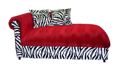 Red Swirl and Zebra Funky Lounge - Wicked Elements