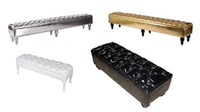 Tufted Benches in Vinyl and Leatherette - Wicked Elements
