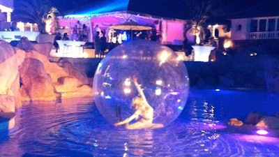 Cirque Floating Sphere & Pool Bubble Performers