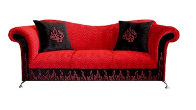 Red Swirl Poison Sofa - Wicked Elements