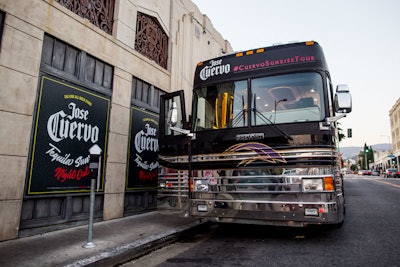 In Los Angeles on October 7, Team Epiphany created a rock party on wheels with a tour bus full of fans and musicians like Phil Danyew of Foster the People, guitarist Todd Wisenbaker, and Kemble Walters of Juliette & the Licks.